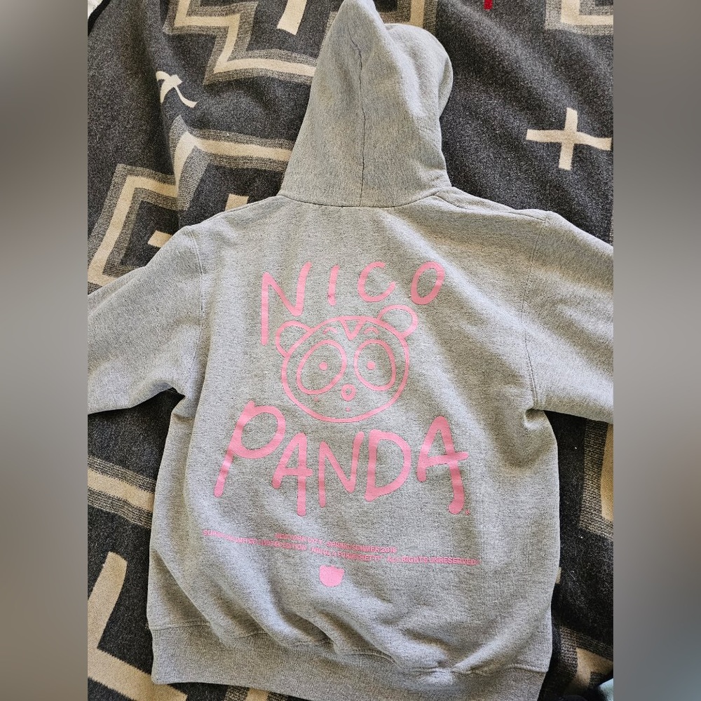 Authentic Nico Panda limited Edition Grey Hoodie Medium